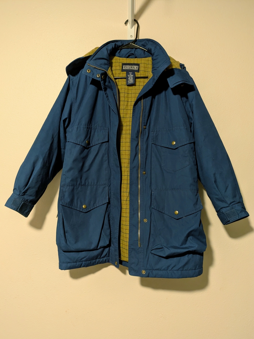 Lands' End 100% Wool Lined Coat